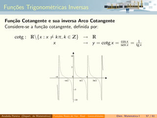 Elementos de matemática - Funções Reais de Variável. Real ...