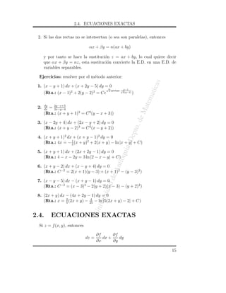 Ecuaciones Diferenciales Metodos De Solucion