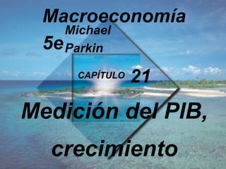 CAPÍTULO 21
Medición del PIB,
crecimiento
Michael
Parkin
Macroeconomía
5e
 
