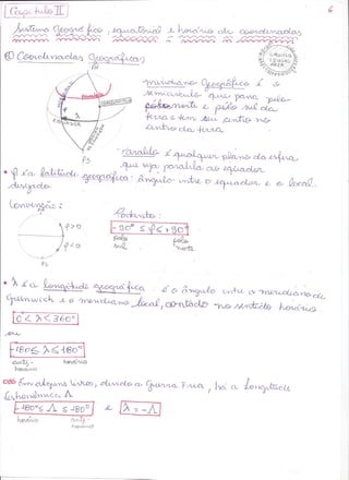 Material de Astronomia de Posição - Prof. Roberto Boczko - Capítulo 2 e 3 - Sistema Geográfico Equatorial e Horário de Coordenadas / Sistema Eclíptico de Coordenadas