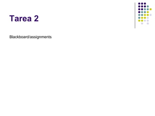 Tarea 2

Blackboard/assignments
 