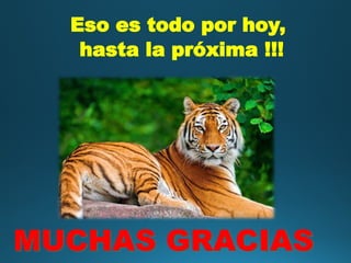 MUCHAS GRACIAS
Eso es todo por hoy,
hasta la próxima !!!
 