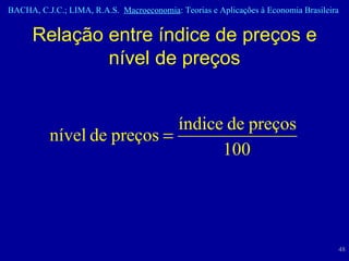 Relação entre índice de preços e nível de preços 