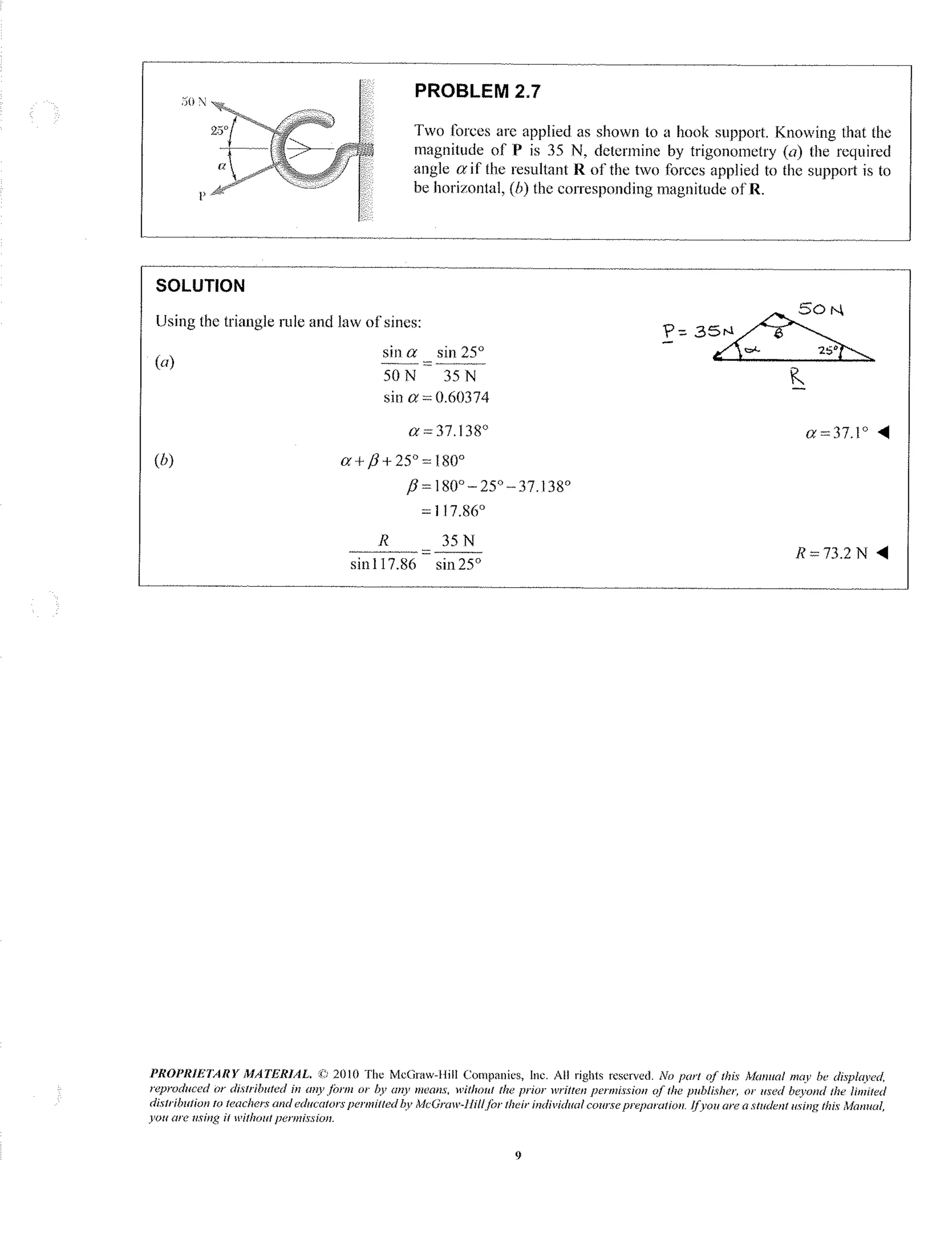 Capitulo 2 solucionario de estatica Beer 9 edicion