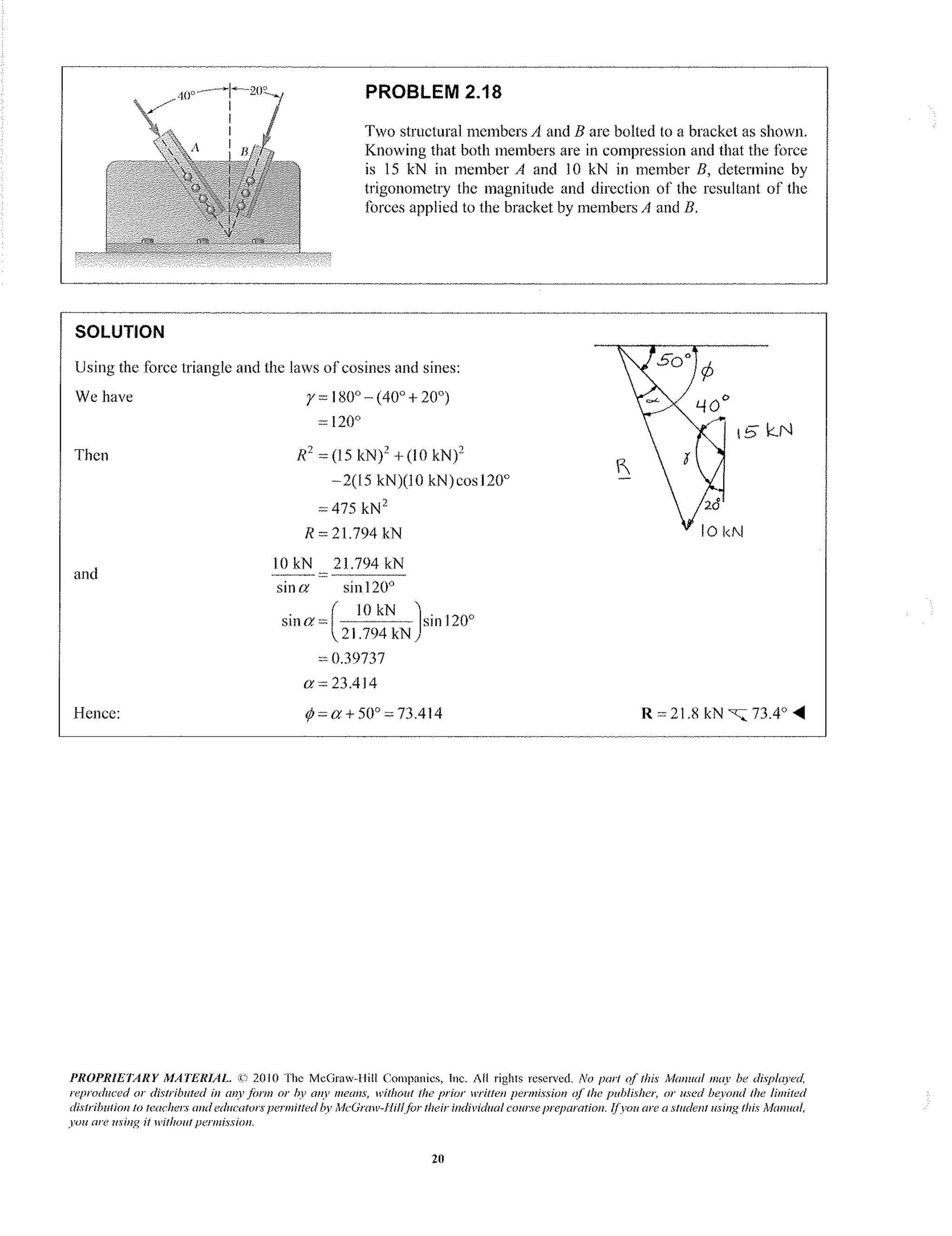 Capitulo 2 solucionario de estatica Beer 9 edicion