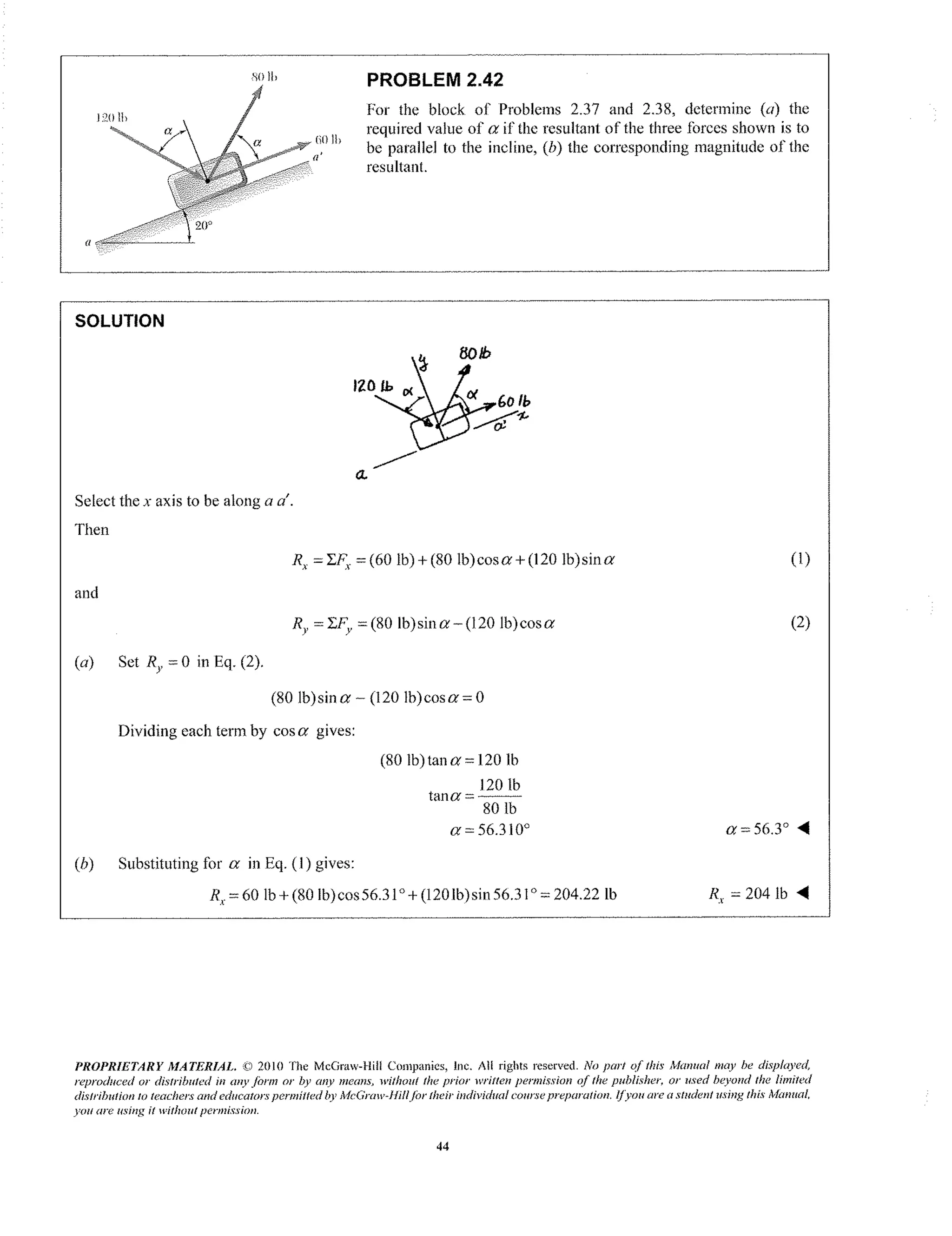 Capitulo 2 solucionario de estatica Beer 9 edicion