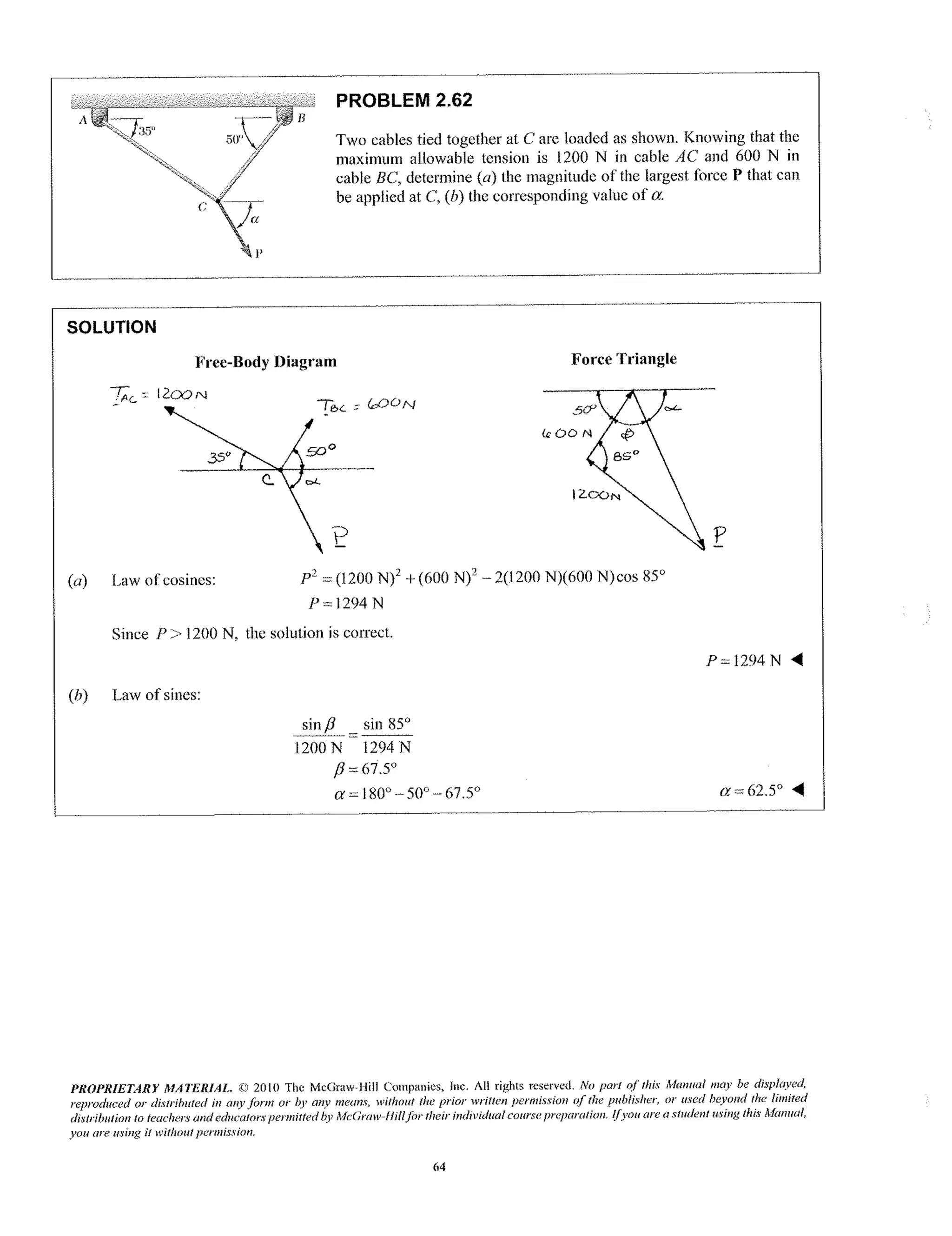 Capitulo 2 solucionario de estatica Beer 9 edicion