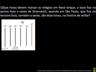 Apresentação elaborada pela Professora FERNANDA BRUM LOPES, disciplina de Geografia
 