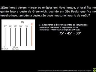 Apresentação elaborada pela Professora FERNANDA BRUM LOPES, disciplina de Geografia
 