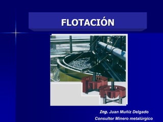 FLOTACIÓN
Ing. Juan Muñiz Delgado
Consultor Minero metalúrgico
 