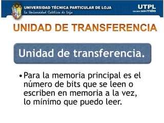Capítulo IIIArquitectura de Computadores5UNIDAD DE TRANSFERENCIA