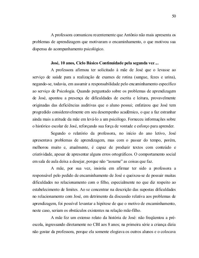 Relatorio de comportamento do aluno