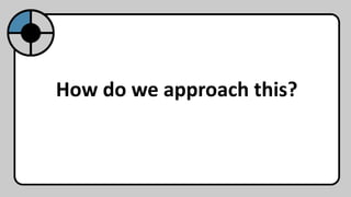 How do we approach this?
 