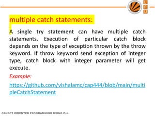 CAP444Unit6ExceptionHandling.pptx