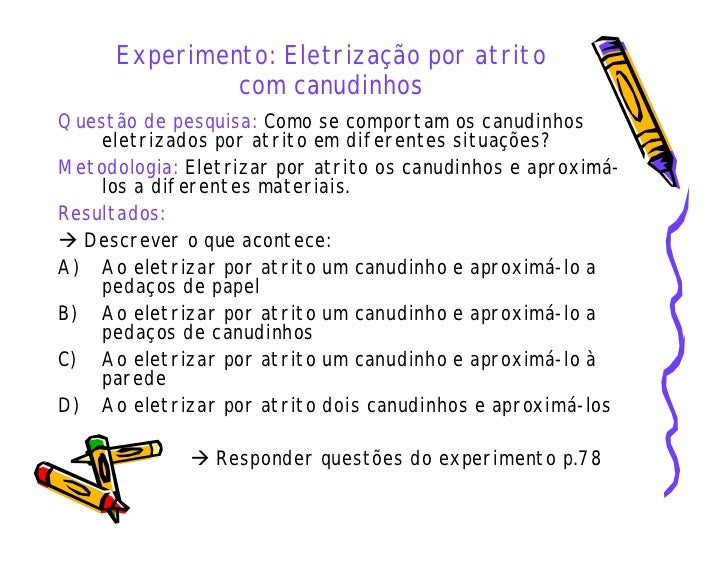 Eletrização por Atrito Eletrização por Atrito