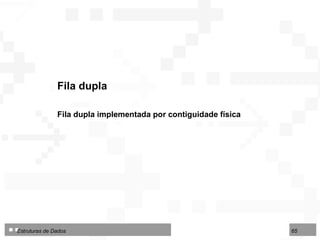 Fila dupla Fila dupla implementada por contiguidade física 