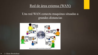 Red de área extensa (WAN)
Una red WAN conecta maquinas situadas a
grandes distancias
 J. Glenn Brookshear
 