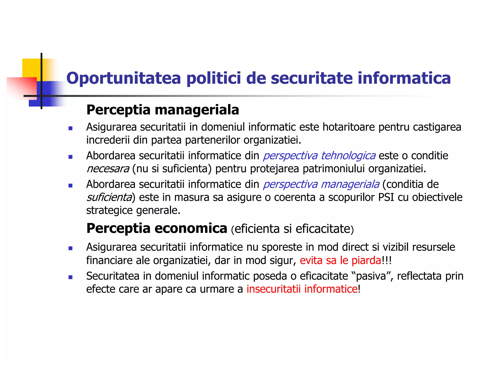 Securitate Informatica Cap4 securitatea si | PPSX