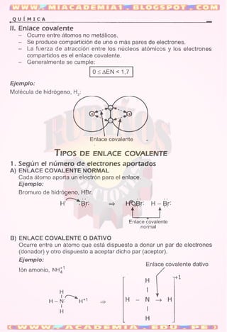 ENLACE QUÍMICA I