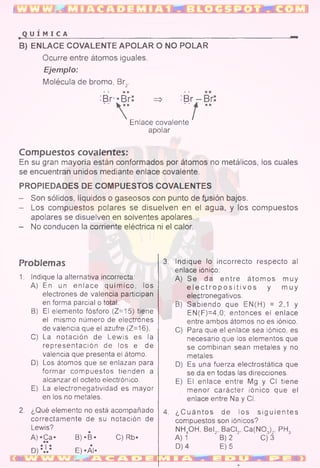 ENLACE QUÍMICA I