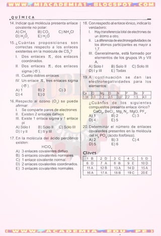 ENLACE QUÍMICA I