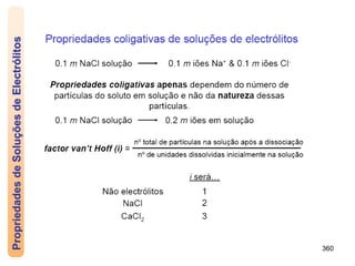 360
Propriedades
de
Soluções
de
Electrólitos
 
