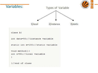 Variables:
 