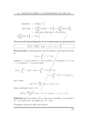 Ecuaciones Diferenciales - La Transformada de Laplace