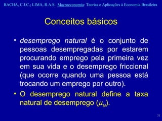 desemprego natural  é o conjunto de pessoas desempregadas por estarem procurando emprego pela primeira vez em sua vida e o desemprego friccional  ( que ocorre quando uma pessoa está trocando um emprego por outro ) .   O desemprego natural define a taxa natural de desemprego (  N ). Conceitos básicos 