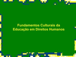 Fundamentos Culturais da Educação em Direitos Humanos 