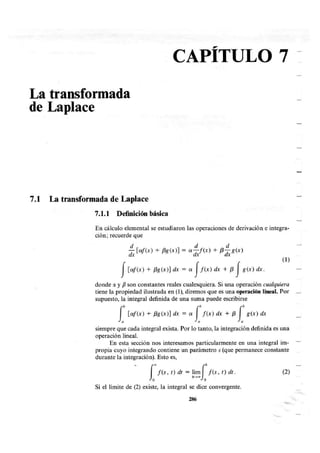 Ecuaciones Diferenciales y Transformada de Laplace