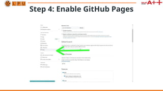 Step 4: Enable GitHub Pages
 