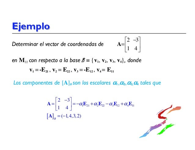 Base De Un Espacio Vectorial De Matrices