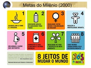 68 Profª. Drª. Sonia V. W. B.
de Oliveira
Metas do Milênio (2000)
 