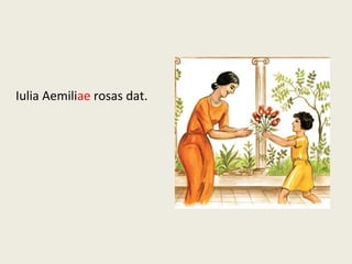 Iulia Aemiliae rosas dat.
 