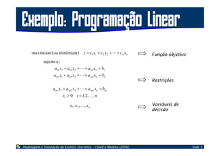 Simulação e Otimização
