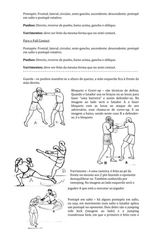 trabalho kickboxing