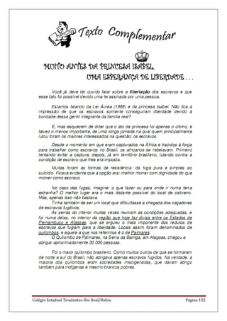 Colégio Estadual Tiradentes-Rio Real/Bahia. Página 192
 