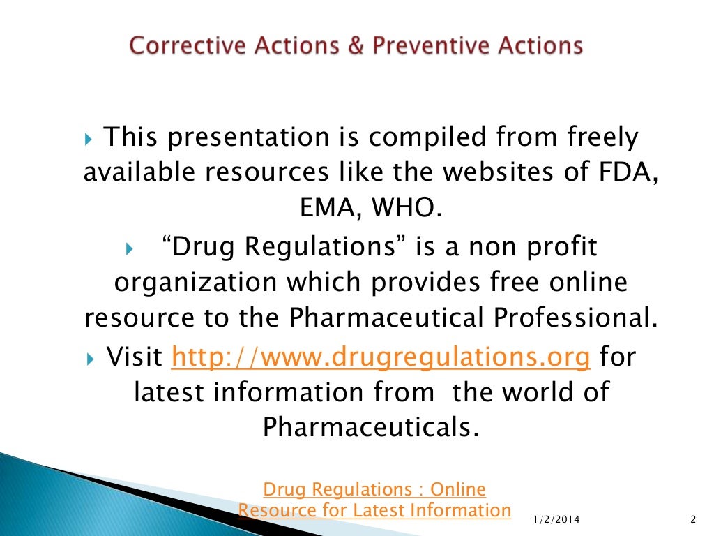 Corrective action preventive action