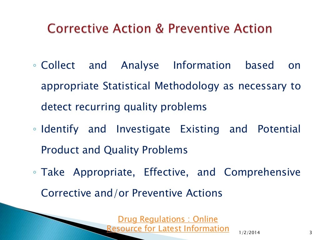 corrective action preventive action