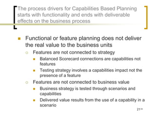 Capabilities based planning (v2) Slide 21