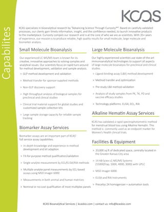 KCAS Bioanalytical Services - overview