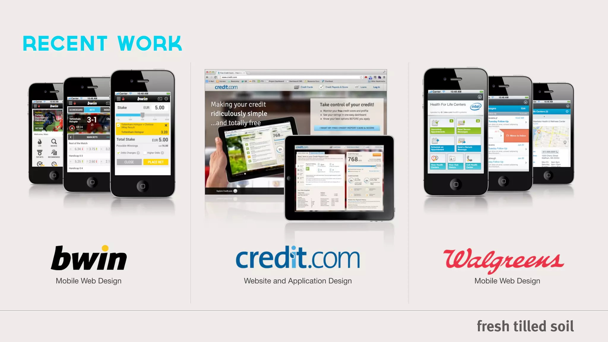 recent work




  Mobile Web Design   Website and Application Design   Mobile Web Design
 