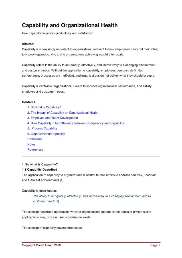 organizational ability