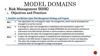 3. Risk Management (RISK)
a. Objectives and Practices
 