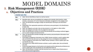 3. Risk Management (RISK)
a. Objectives and Practices
 