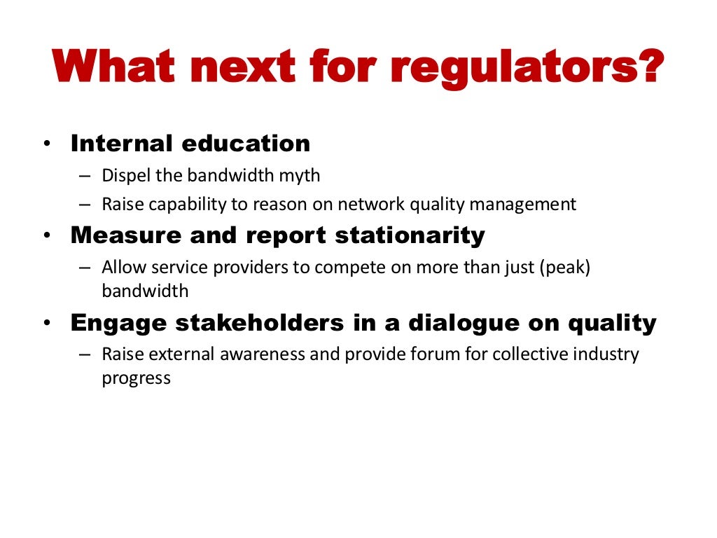 What next for regulators?