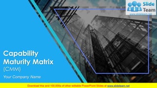 Capability
Maturity Matrix
(CMM)
Your Company Name
1
 