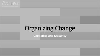 Organizing Change
Capability and Maturity
 