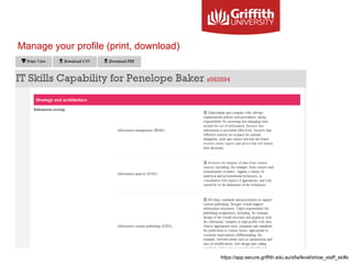 Manage your profile (print, download)
 